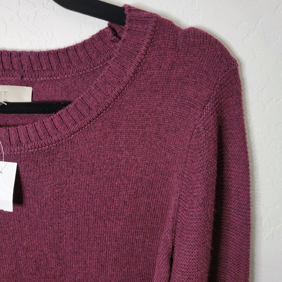 Loft Maroon XLT Sweater Blouse-Sleeve Knit Sweater Dress - Picture 7 of 8